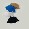 Caps Hats Panama Summer Baby Solid C Letter Boys and Girls Fisherman Outdoor Casual Children's Flat Top Sun Hat G220522