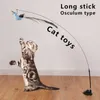Interaktywna zabawka kotka zabawka zabawka symulacja pióra ptaka z dzwonkiem z dzwonkiem kota dla kotka grającego zwiastun zabawki koty dla zwierząt domowych G230520