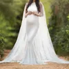 Moderskapsklänningar bröllop graviditet klänning för fotografering höst mode ärmlösa moderskapskläder för fotoshoot smal passande lång klänning T230523