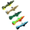 Cool Colorful Silicone Pipes Rocket Propelled Grenade Style Herb Tobacco Oil Rigs Glass Filter Bowl Portable Handpipes Smoking Cigarette Hand Holder Tube