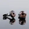 Men's Cufflinks High-grade Gifts Daily Business Wedding Trendy Retro Round Rose Gold Color Pattern Cuff Links