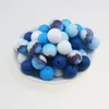 Crystal 100pcs/Lotto Serie blu color galline perle siliconiche Stampa ocean