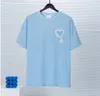 Designer Mens T-shirts Polos Kort ärm Cotton Round Neck broderad och tryckt polär SOMMARSKRAR HEART261I