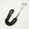 Roupas naturais preto fosco preto Ágata 33 Tasbih Misbaha Misbaha do homem Onxy Oração Minchas 33 66 99 Beads Rosário de pedra