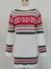 Abiti casual Abito maglione natalizio Donna Pollover Manica lunga Modello patchwork Mini aderente Anno 2023 Vestido Navidad bianco