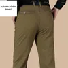 Pantalons pour hommes mode 2023 résistant aux rides Non repassage automne hiver d'âge moyen décontracté ample droit affaires personnes âgées pantalon