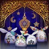 Emballage Cadeau 30 PCS Eid Mubarak Lapin Oreille Sacs Bonbons Musulman Islamique Festival Fête Cuisson Paquet Ramadan Kareem Faveurs Fournitures 230522