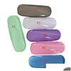 Sunglasses Cases Plastic Case Solid Color Transparent Glasses Storage Box Custom Logo Drop Delivery Fashion Accessories Eyewear Dhnpd