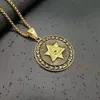 Pendant Necklaces Men Hip Hop Star Of David Pendants Stainless Steel Fashion Vintage Eye God Charm Necklace Hiphop Jewelry Gifts