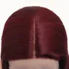Vinho rosa vermelho 13*4*1 perucas dianteiras de renda longa cabelos lisos de 30 polegadas de glúteis para mulheres perucas frontais de renda resistente ao calor com gama com cabelo natural