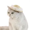 Abbigliamento per cani Elegante cappello da sole estivo Copricapo per gatti Vestibilità regolabile per animali domestici