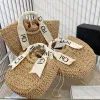 Luxe ontwerper Beach Tas Lady Woven Tote Raffia Strawtas Dames Vacation Zomer Travel Beachtassen Koppeling Crossbody Fashion Strand Handtas Portemonnees