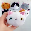 7 سم جديد Kawaii Plush ألعاب محشوة لطيف أسود أبيض الحيوانات حيوانات سيارة الديكور كيس كيس مفتاح قلادة ملء لعبة دمية عيد الميلاد