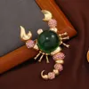 Pins Brooches SHMIK Women's Baroque Style Retro Big Jelly Resin Stone Scorpion Pin Brooch Casual Unisex Clothing Coat Accessories Jewelry G220523