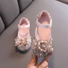 Sneakers Buty Childrens Pearl Dhinestones Shining Kids Princess Baby Girls Party and Wedding D487 230522