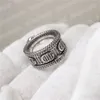 Couple 925 Sliver Mens Rings Hip Hop Designer Woman Retro Flower Ring Man Lover Lettering Anelli Ringe Band Rings Brand Jewelry