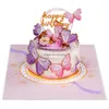 Cartes de vœux Gâteau d'anniversaire papillon Carte pop-up 3D pour adts ou enfants 5 x 7 Er Comprend une enveloppe et une étiquette de note Drop Delivery Am6Lq