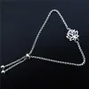 Bracelet 12 pièces Styles mixtes Lotus Rose fleur Bracelet en acier inoxydable bracelet hommes femmes filles en gros bijoux longueur réglable