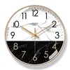 Relógios de parede Nordic Black Clock Modern Design Creative Watch Silent Bedroom Kitchen PVC Living Room Decoration GiftWall