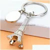 Keychains Lanyards Eiffel Tower Metal Keychain Creative Gift Keyring Fashion Accessories Custom Logo Drop Delivery Dhaw3