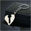 Keychains lanyards roestvrij staal hart ik hou van je paar sleutelhanger sleutel hanger valentijnsdag cadeau slijtage drop levering mode dh8wc