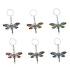 Keychains Lanyards Creative Dragonfly Diamond Keychain Pendant Car Key Chain Gift Keyring Drop Delivery Fashion Accessories Dhft6