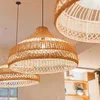 Lampy wiszące w stylu chiński ręcznie lampa rattanowa LED vintage wiszące na poddaszu salon jadalnia dekoracje domowe restauracja