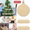 Decorazioni natalizie 20pcs Buon Palline di legno rotonde Tag Palle Decorazione Ornamenti artigianali fai da te Anno Navidad DecorNatale