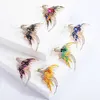 Pins Brooches SHMIK 6-color Women's Phoenix Bird Crystal Enamel brooch Unisex Retro Exquisite Casual Set Coat Badge Jewelry Gift G220523