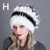 Beanies Beanie/Kafatası Kapakları Bayanlar Kadınlar İçin Zarif Prenses Kavur Kürk Şapkalar Kış Gerçek Rex Şapka Düğüm Kadın Sıcak Kar Furbeanie/Kafatası Beanie