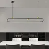 Hängslampor postmodern minimalistisk lång strip ledande ljuskrona konstlinje designer vardagsrum matbord dekor restaurang hanglamp belysning
