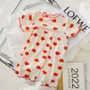 Kledingsets Kleine beer PJ's Zomer Vrijeet Draai Huiskleding Babymeisjes T -shirt Shorts Pak Peuter Sleepwear met korte mouwen 230522