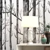 Papiers peints bois papier peint auto-adhésif bouleau arbre étanche PVC salon fond mur entrée décoration autocollants