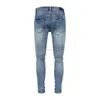 Designerkleding Amires Jeans Denim broeken Nieuw Roze Diamant Amies High Street Modemerk Licht Luxe Broken Hole Hot Diamond Wash Damaged Heren Dames Denim P WHBP