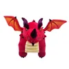 Themberchaud Plush Toy Soft Stuffed 10 Inch Red and Fat Flying Dragon Plushies Cuddly Doll Gift for Movie and Game Fans