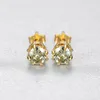 Vintage 3A Zircon Plated 18k Gold Stud örhängen Fashion Women S925 Sterling Silverörhängen för bröllop Bankettparty Valentin Day örhängen smycken grossist