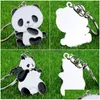Keychains Lanyards Personalized Panda Cartoon Keychain Pendant Souvenir Gift Key Chain Keyring Drop Delivery Fashion Accessories Dhorr
