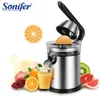 Fruit Vegetable Tools Druk op Orange Juicer Machine 300W Citrus Maker Extractor Home Kitchen Lemon Granaataat Squeezer Sonifer 230522