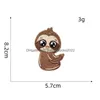 Strumenti di nozioni di cucito Sloth Embroideredes Cute Animal Iron On Applique Repair Fai da te Artigianato Regali per bambini Abbigliamento Giacca Zaino Sh Dhjwr