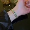 Бругл Корея Квадратный бриллиантный браслет для женщин Девочки ТЕМПРЕМЕНТ ЛУКА