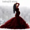 Abiti premaman Sexy senza spalline in pizzo Abito gravidanza Fotografia Puntelli Abito maxi giuntura Maglia Abiti premaman per servizio fotografico Vestiti T230523