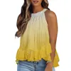 Women's Blouses Women Blouse Elegant Floral Print Sleeveless Tanks Top Ruffle Tail Summer Big And Tall Compression Mesh Shirt