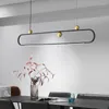 Lampade a sospensione Postmodern Minimalista Long Strip Led Lampadario Art Line Designer Soggiorno Tavolo da pranzo Decor Ristorante Hanglamp Lighting