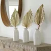 パーティーデコレーション2pcsパームファーム葉の乾燥花のミニ葉さまざまな形のパンパスグラス枝DIYウェディングデコレーションホームデコレーション230522
