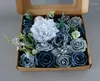 Decorative Flowers Wedding Artificial Flower Gifts Box Decorations Party Holiday Beautiful Simulation Boxs Decor DIY Supplies