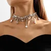 Chaînes Français Lumière De Luxe Mode Trendsetter Rétro Collier Strass Gland Griffe Chaîne Ornements Personnalité Internet