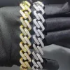 Bracelets 2020 Iced Out Paved Rhinestones Gold Silver Full Miami Curb Cuban Chain CZ Bling Rapper Necklaces for Men Hip Hop Jewelry