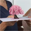 Greeting Cards 3D Cherry Blossom Pop Up Card For Valentines Spring Mothers Day All Ocns 5 X 7 Er Includes Envelope And Note Tag Drop Amnid