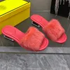 2023 Fashion Designer Slippers Women Mules Rubber Bottom Width Slides Hook Loop Fastener Slide Women Shoes -0079