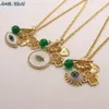 Necklaces MHS.SUN Fashion Evil Eye Pendant Necklace With Zircon Women Charm Long Chain Sweater Necklace Jewelry Hiphop Choker Gifts 1PC